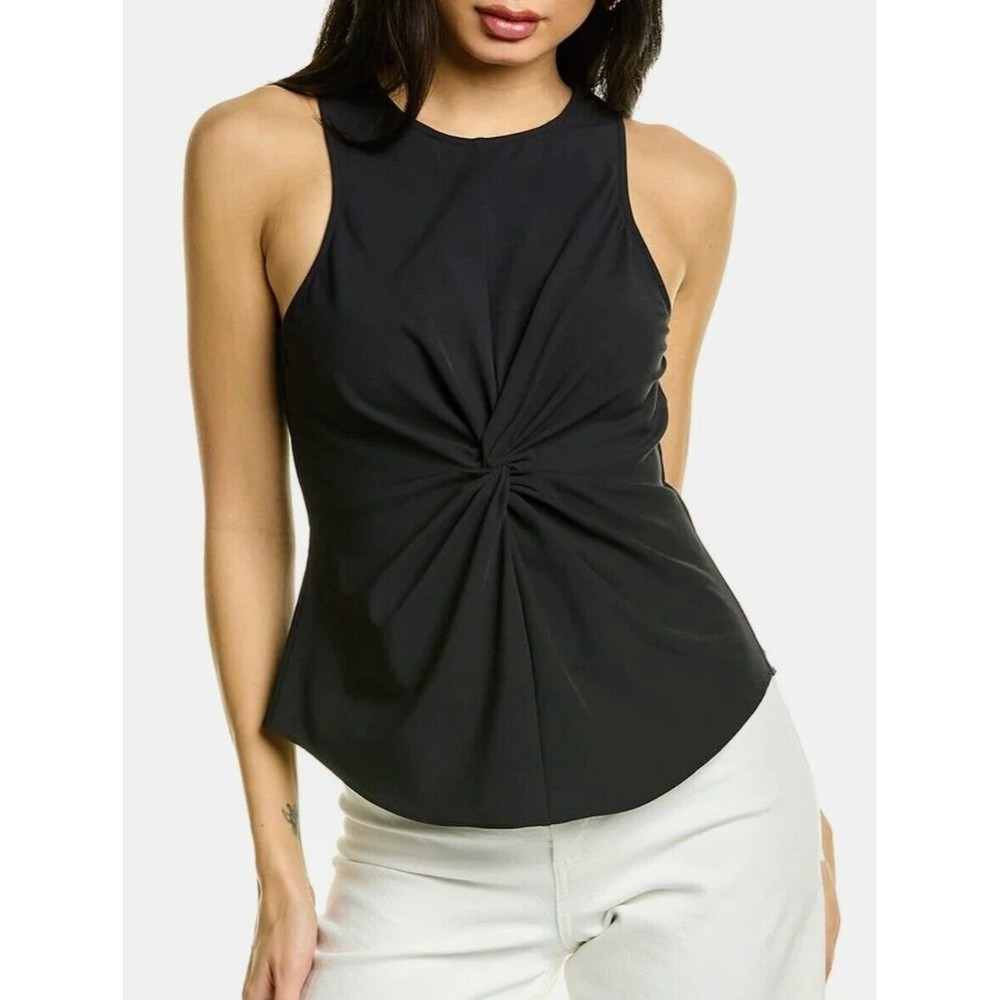 Womens Cinq À Sept 5a7 Andrea Top Bow Front size L, Black